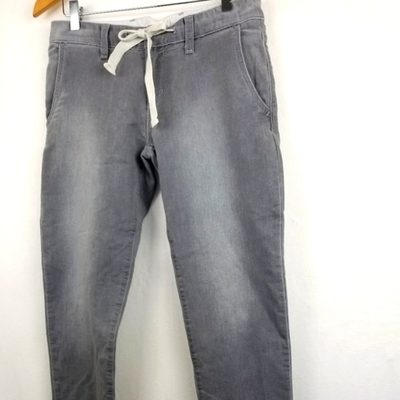 L'Agence Gray Drawstring Waist Stretch Denim Jogger Ankle Jeans Size XS - Picture 4 of 12